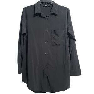 The North Face Women’s Black Button Shirt Oversized Size M